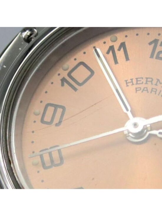 Hermes SS Quartz Watch Pink main image 4